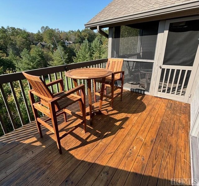 view of wooden terrace