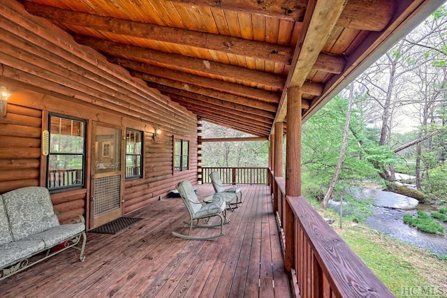 view of wooden deck