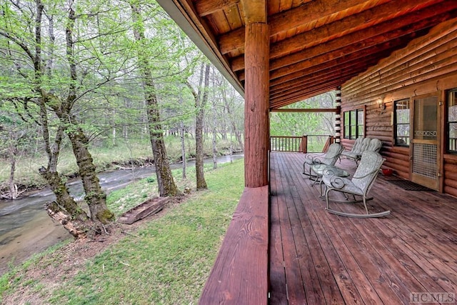 view of wooden terrace