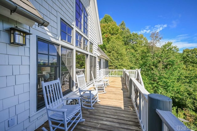 view of wooden deck