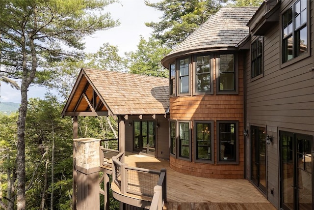 343 Ledgeview Rd, Cashiers, NC 28717 - view of wooden deck