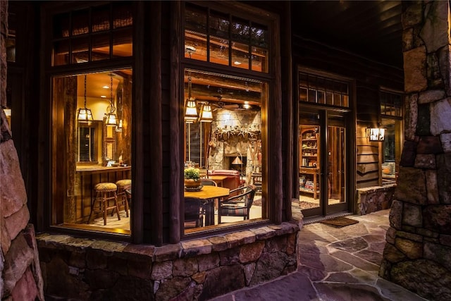 1090 Zeb Alley Rd, Cashiers, NC 28717 - entrance to property featuring stone siding