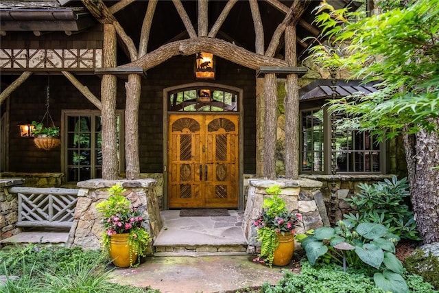 1090 Zeb Alley Rd, Cashiers, NC 28717 - doorway to property with covered porch