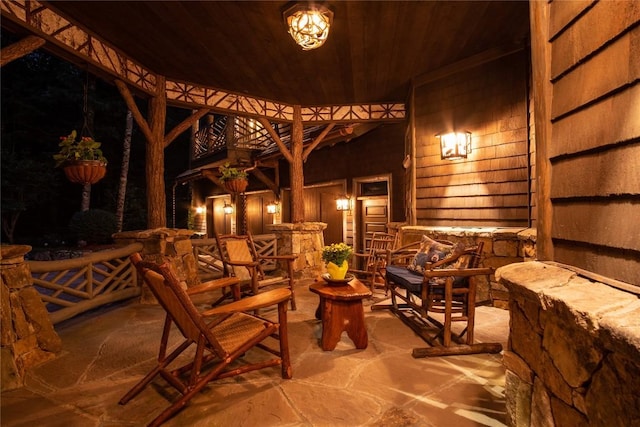 1090 Zeb Alley Rd, Cashiers, NC 28717 - wine room featuring wooden ceiling and wood walls