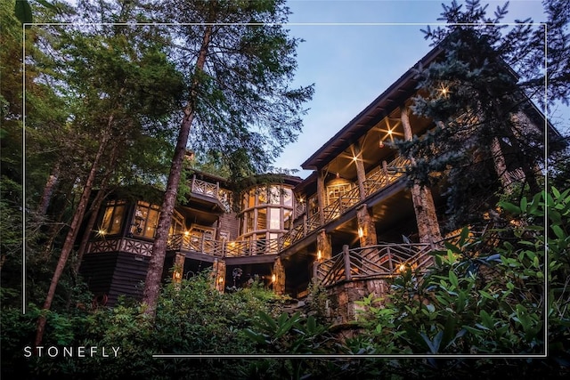 1090 Zeb Alley Rd, Cashiers, NC 28717 - rear view of property featuring a balcony