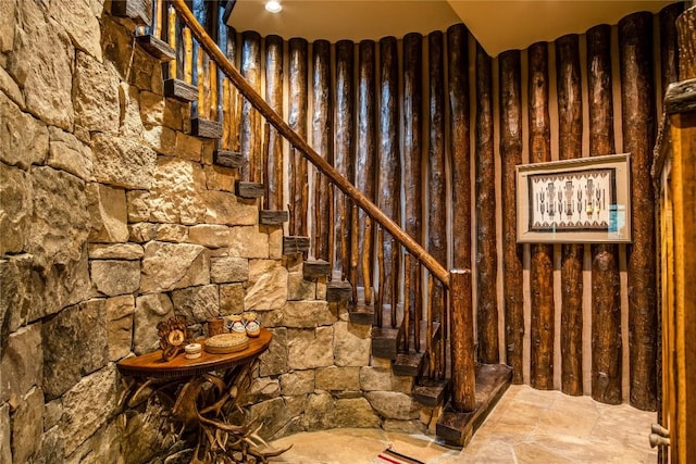 1090 Zeb Alley Rd, Cashiers, NC 28717 - stairway with stone finish floors