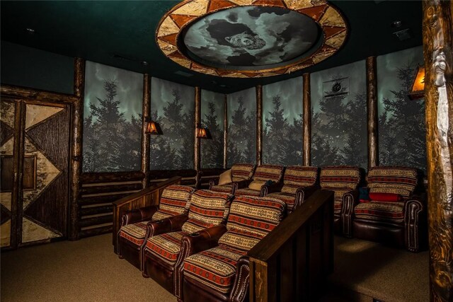 1090 Zeb Alley Rd, Cashiers, NC 28717 - view of carpeted home theater room