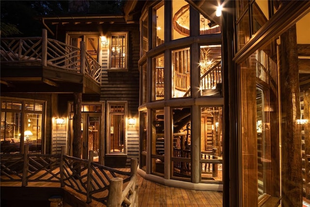 1090 Zeb Alley Rd, Cashiers, NC 28717 - wine cellar with a towering ceiling and wood-type flooring