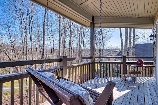 view of wooden terrace