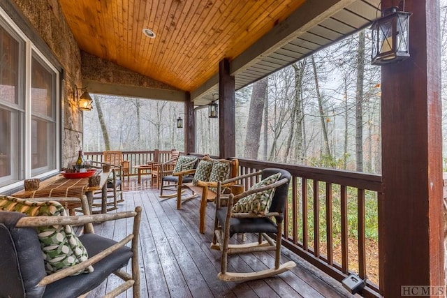 view of wooden deck