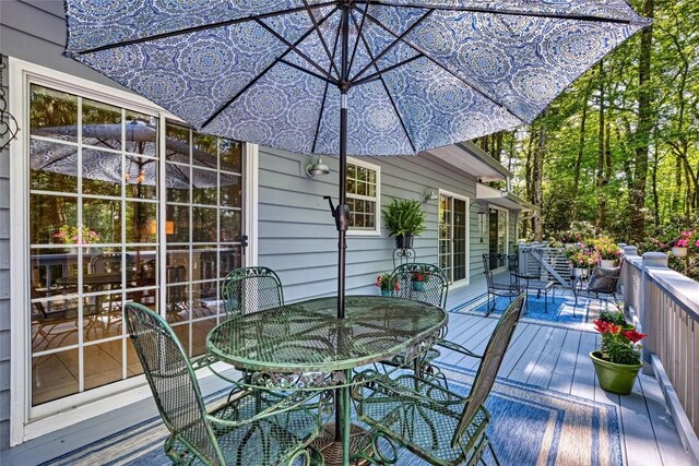 236 Hemlock Woods Dr, Highlands, NC 28741 - deck featuring outdoor dining area