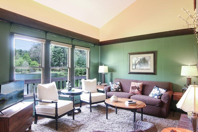 383 Wild Game Trl Unit D, Sapphire, NC 28774 - living area featuring healthy amount of natural light, high vaulted ceiling, and wood finished floors