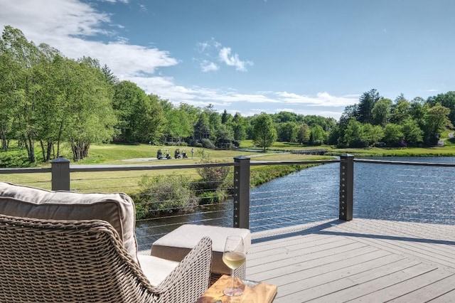 dock featuring a water view