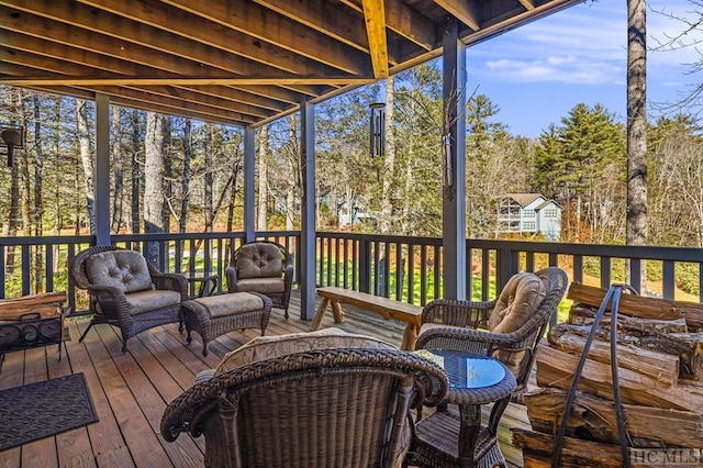 view of sunroom