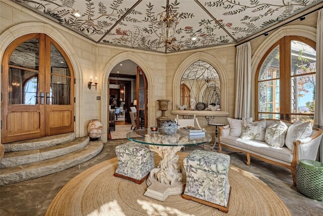 581 Sagee Woods Dr, Highlands, NC 28741 - community lobby with ornamental molding