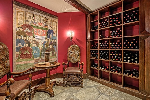 581 Sagee Woods Dr, Highlands, NC 28741 - wine cellar with stone tile floors and baseboards