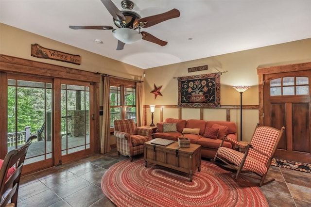 18 Buck Knob Is, Glenville, NC 28723 - living area featuring ceiling fan