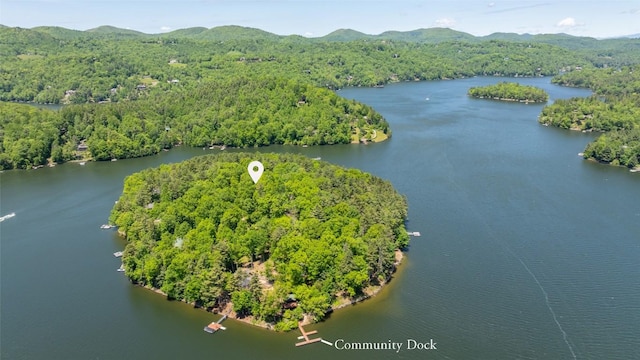 18 Buck Knob Is, Glenville, NC 28723 - bird's eye view of a heavily wooded area and a water and mountain view