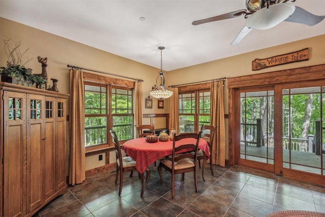 18 Buck Knob Is, Glenville, NC 28723 - dining space featuring a ceiling fan