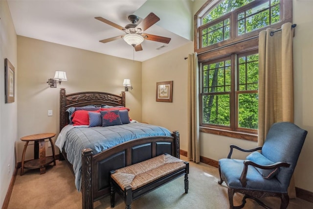 18 Buck Knob Is, Glenville, NC 28723 - bedroom featuring light colored carpet, baseboards, and ceiling fan