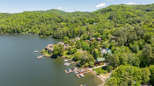 18 Buck Knob Is, Glenville, NC 28723 - drone / aerial view of a heavily wooded area and a large body of water