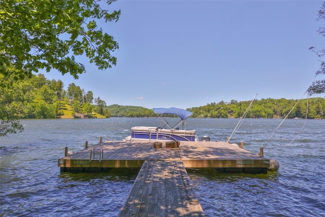 18 Buck Knob Is, Glenville, NC 28723 - dock with a water view and a forest view