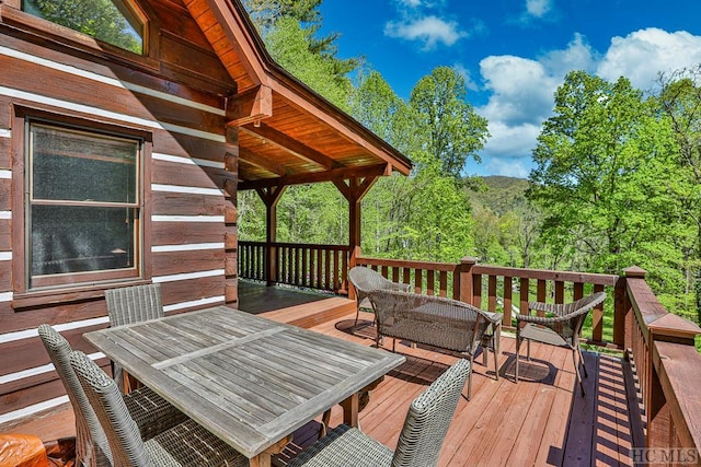 view of wooden terrace