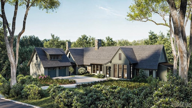 view of front of home featuring a garage