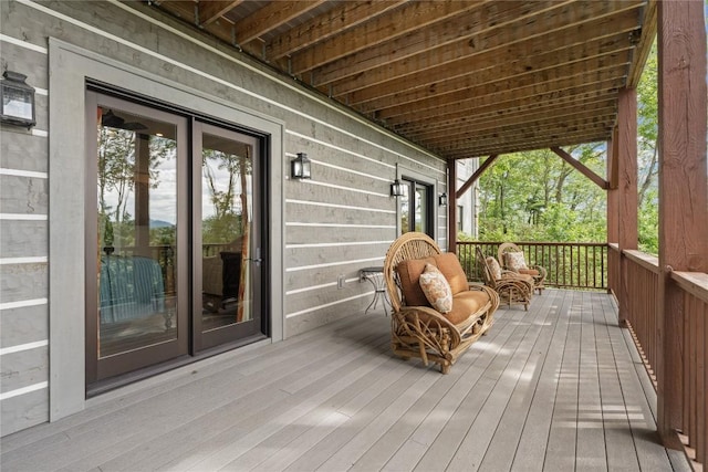 57 Loch Dr, Glenville, NC 28736 - view of wooden deck