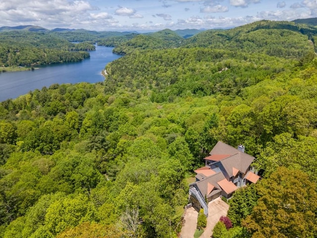 57 Loch Dr, Glenville, NC 28736 - bird's eye view of a forest and a water and mountain view