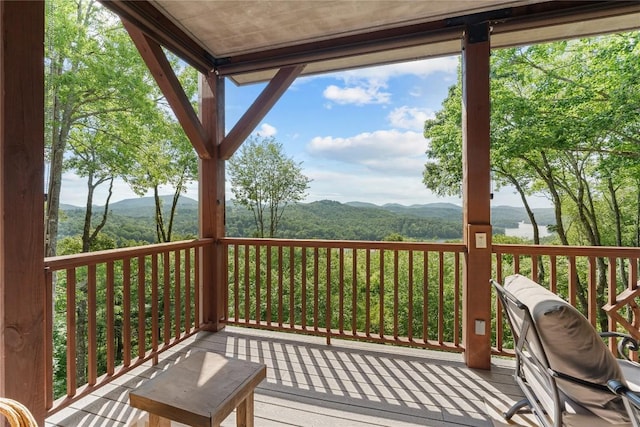 57 Loch Dr, Glenville, NC 28736 - deck with a mountain view