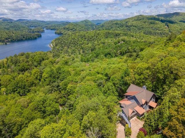 57 Loch Dr, Glenville, NC 28736 - bird's eye view of a forest and a water and mountain view