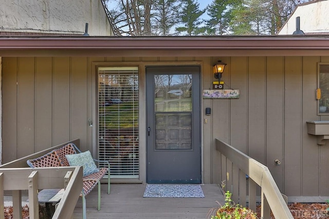 view of doorway to property