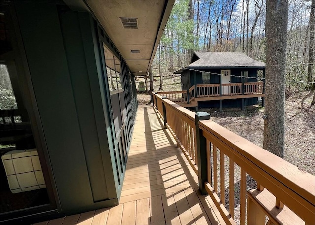 view of wooden deck