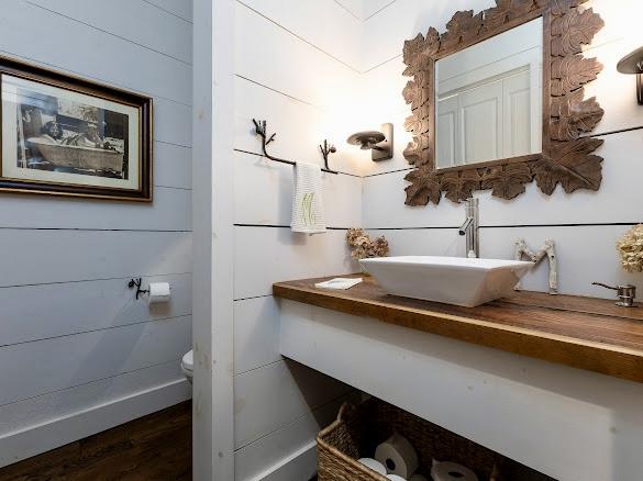 11 Feldspar Ln, Sapphire, NC 28774 - bathroom featuring vanity and wood finished floors