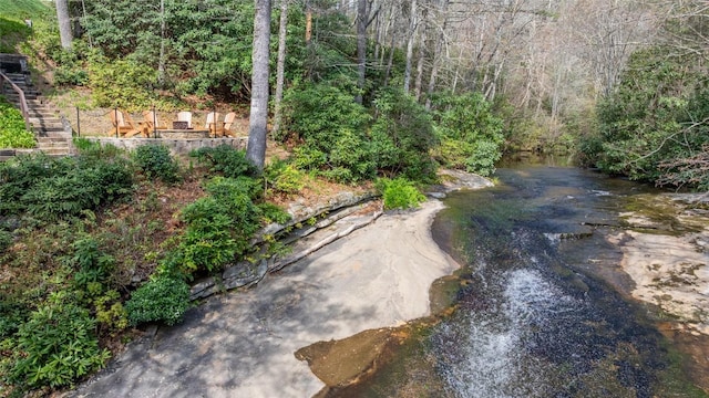 97 Twin Kettle Fls, Glenville, NC 28736 - view of road with stairway and a forest view