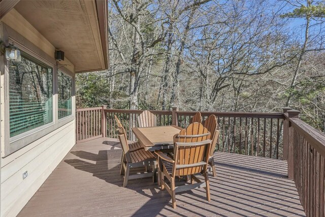 97 Twin Kettle Fls, Glenville, NC 28736 - wooden deck with outdoor dining space