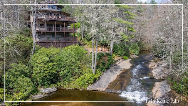 97 Twin Kettle Fls, Glenville, NC 28736 - bird's eye view with a wooded view