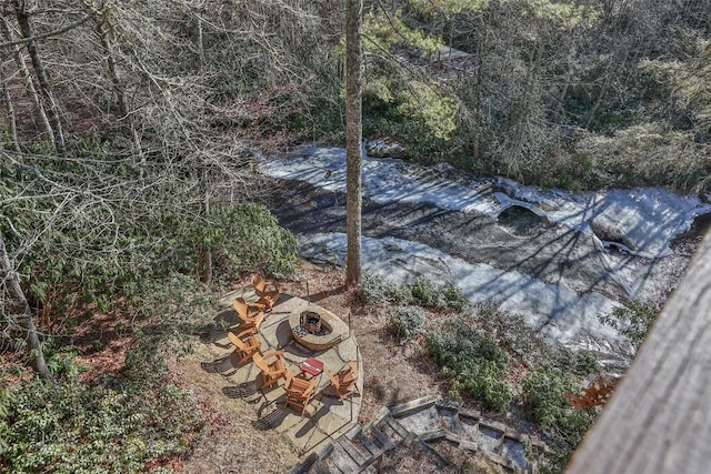 exterior details featuring a fire pit