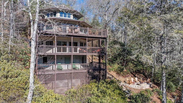 view of rear view of property