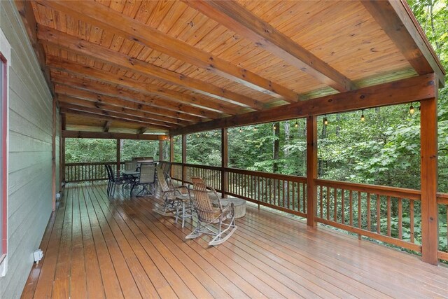 132 Azalea Ct, Sapphire, NC 28774 - deck with outdoor dining area
