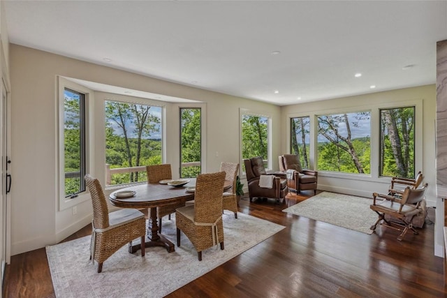451 Country Club Dr, Highlands, NC 28741 - dining room featuring dark wood-style floors and recessed lighting