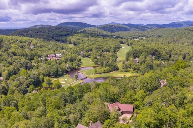 451 Country Club Dr, Highlands, NC 28741 - bird's eye view of a heavily wooded area and a water and mountain view