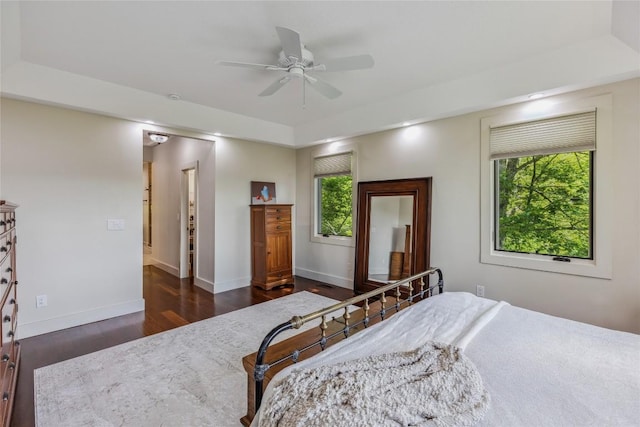 451 Country Club Dr, Highlands, NC 28741 - bedroom featuring dark wood-type flooring and a ceiling fan