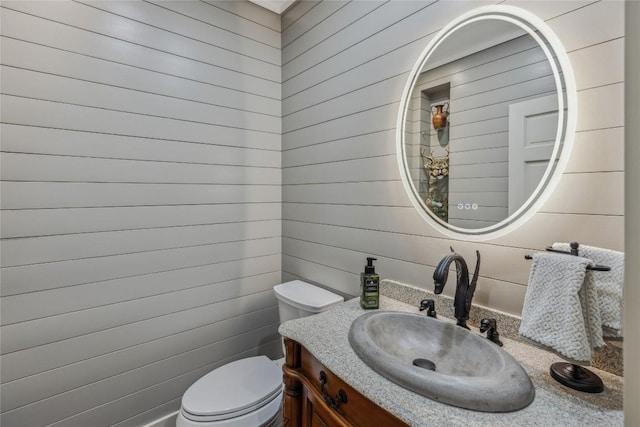 451 Country Club Dr, Highlands, NC 28741 - half bath with vanity and wood walls