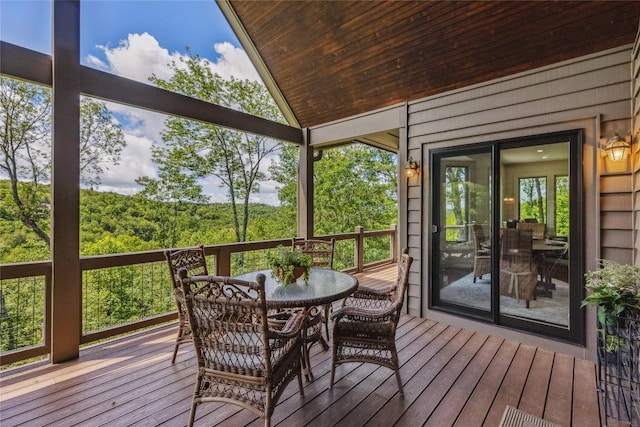 451 Country Club Dr, Highlands, NC 28741 - sunroom / solarium with vaulted ceiling and outdoor dining space
