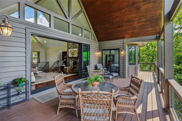 451 Country Club Dr, Highlands, NC 28741 - deck featuring outdoor dining space