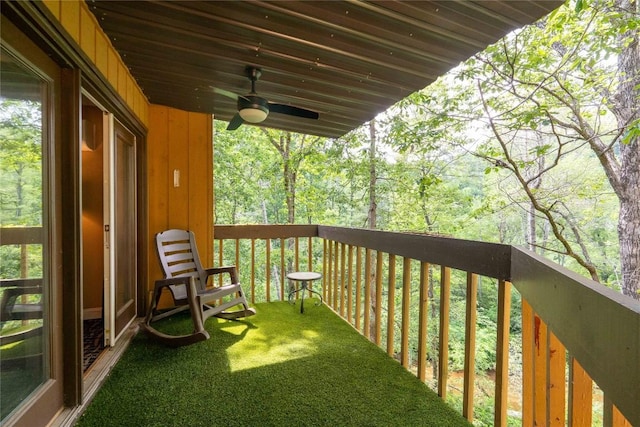 369 Meadow Way Unit 1713, Sapphire, NC 28774 - balcony with a ceiling fan