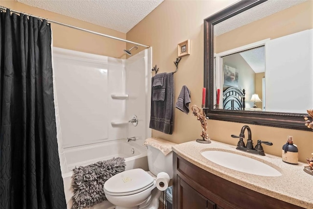 369 Meadow Way Unit 1713, Sapphire, NC 28774 - full bath with shower / bathtub combination with curtain, a textured ceiling, and vanity