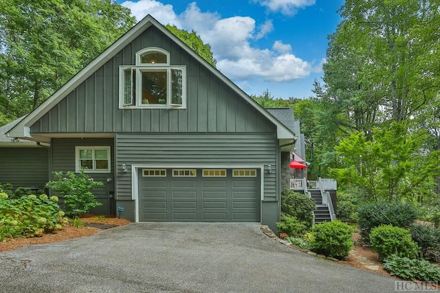 view of property exterior featuring a garage